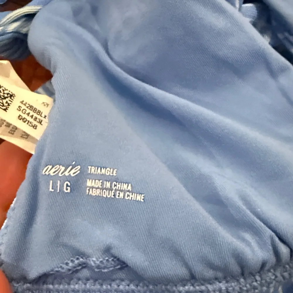 Aerie Blue High-Waisted Bikini Bottom - Picture 3 of 4